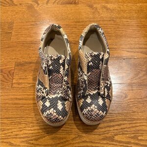 Free People Snakeskin Slip On Sneakers